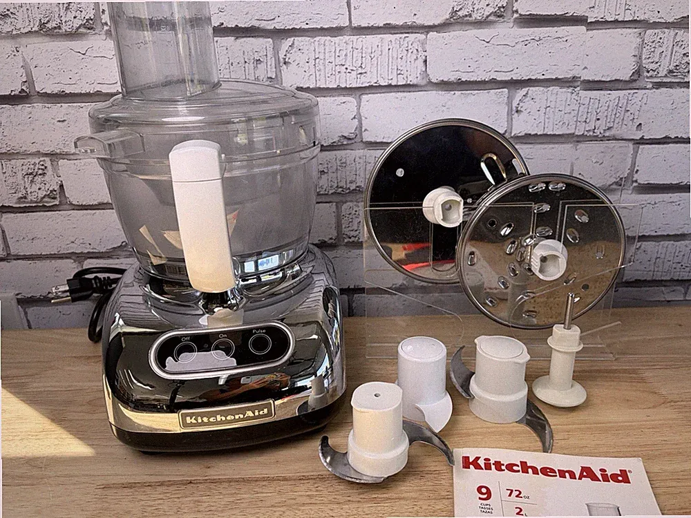 KitchenAid 9-Cup Food Processor MODEL KFP740CR0 Chrome + Accessories Tested