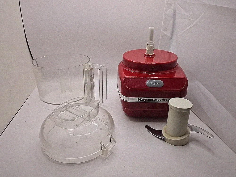 KitchenAid Chef's Chopper KFC3100ER1 3 Cup Food Processor Red Works Great See Di