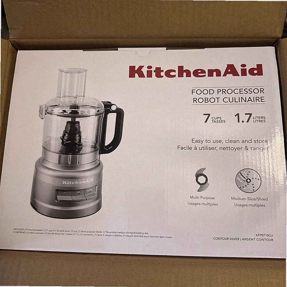 KitchenAid Easy Store 7-Cup Food Processor White Home Kitchen Tool EssentialsPro