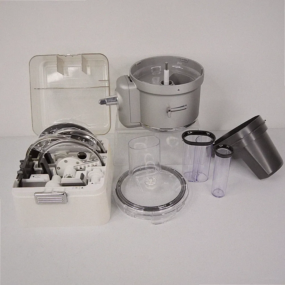KitchenAid ExactSlice Food Processor Attachment KSM2FPA Stand Mixer Silver Set