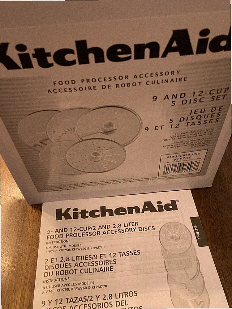 KitchenAid food processor accessories five disc set new