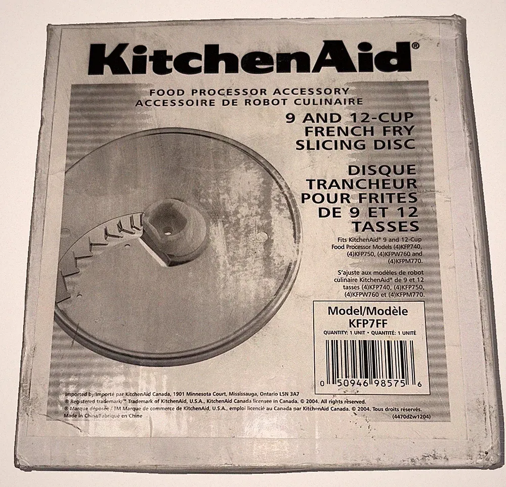 KitchenAid Food Processor Accessory 9 and 12-Cup French Fry Slicing Disc KFP7FF