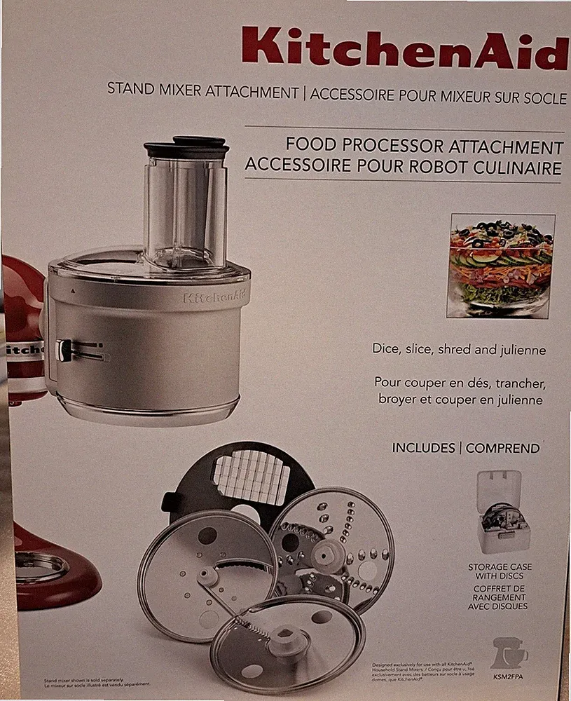 Kitchenaid Food Processor Attachment for Stand Mixer KSM2FPA