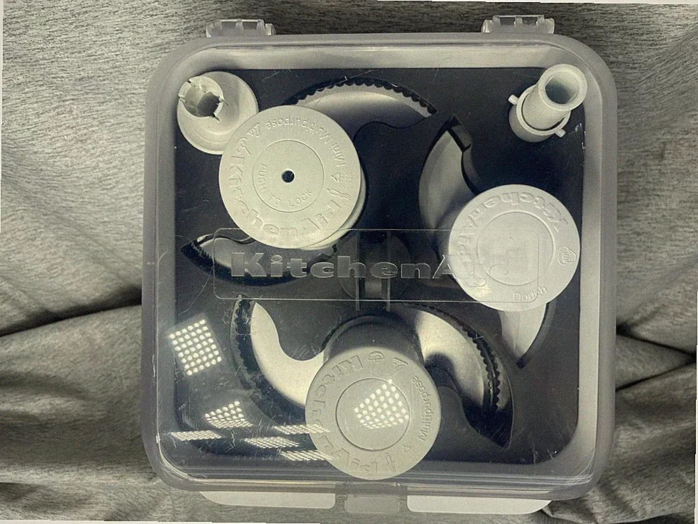 KitchenAid Food Processor Attachments 5 Blades w/ Storage Box READ
