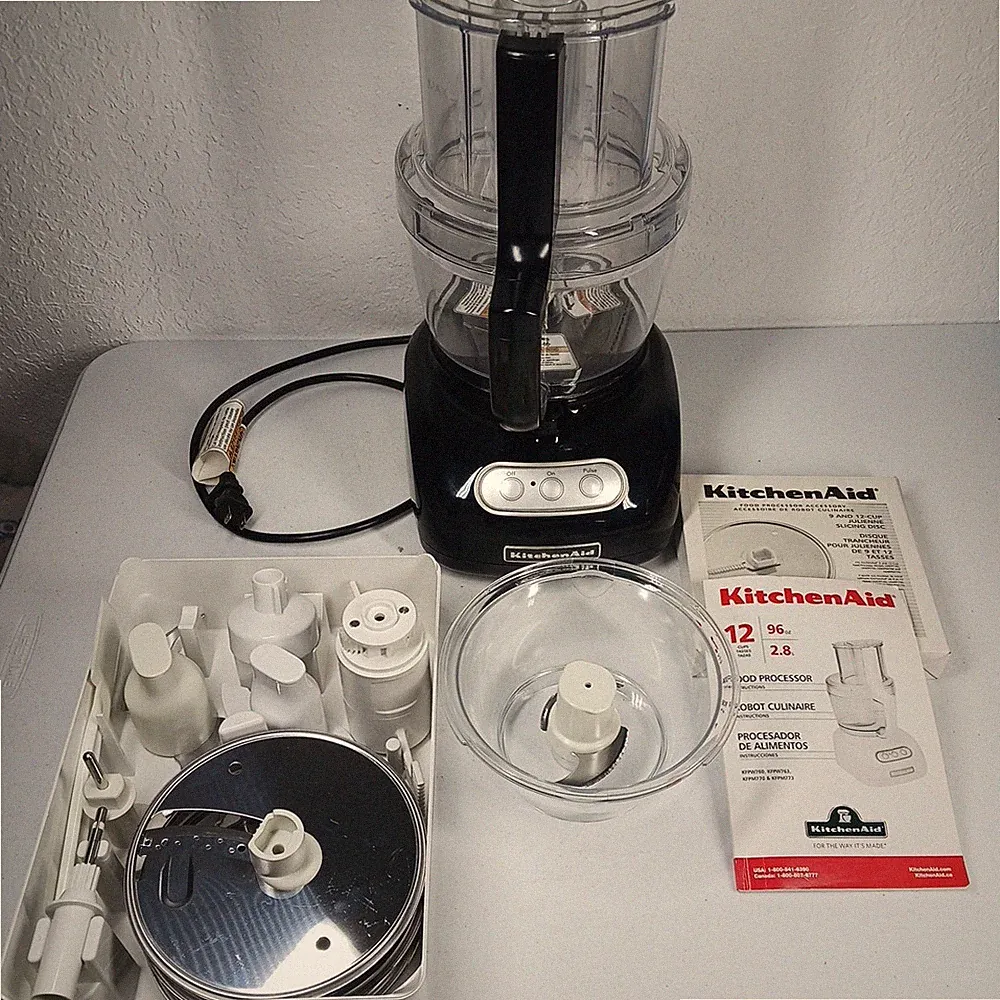 KitchenAid Food Processor Black 12-Cup KFPW760Q + Lots Of Attachments Tested