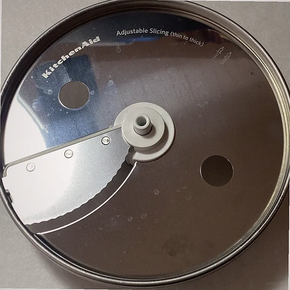 KitchenAid Food Processor Parts Adjustable Slicing Disk Thin to Thick Stainless