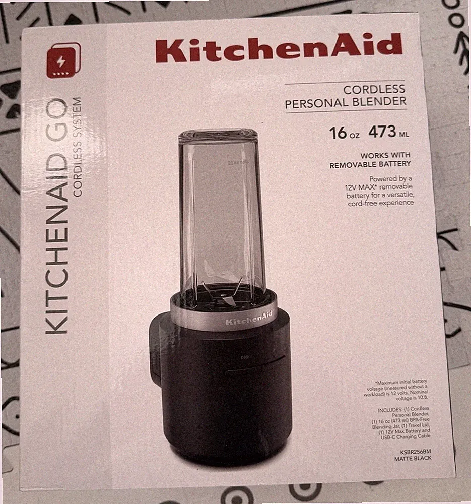 KitchenAid GoCordless Personal Blender KSBR256BM - FACTORY SEALED!