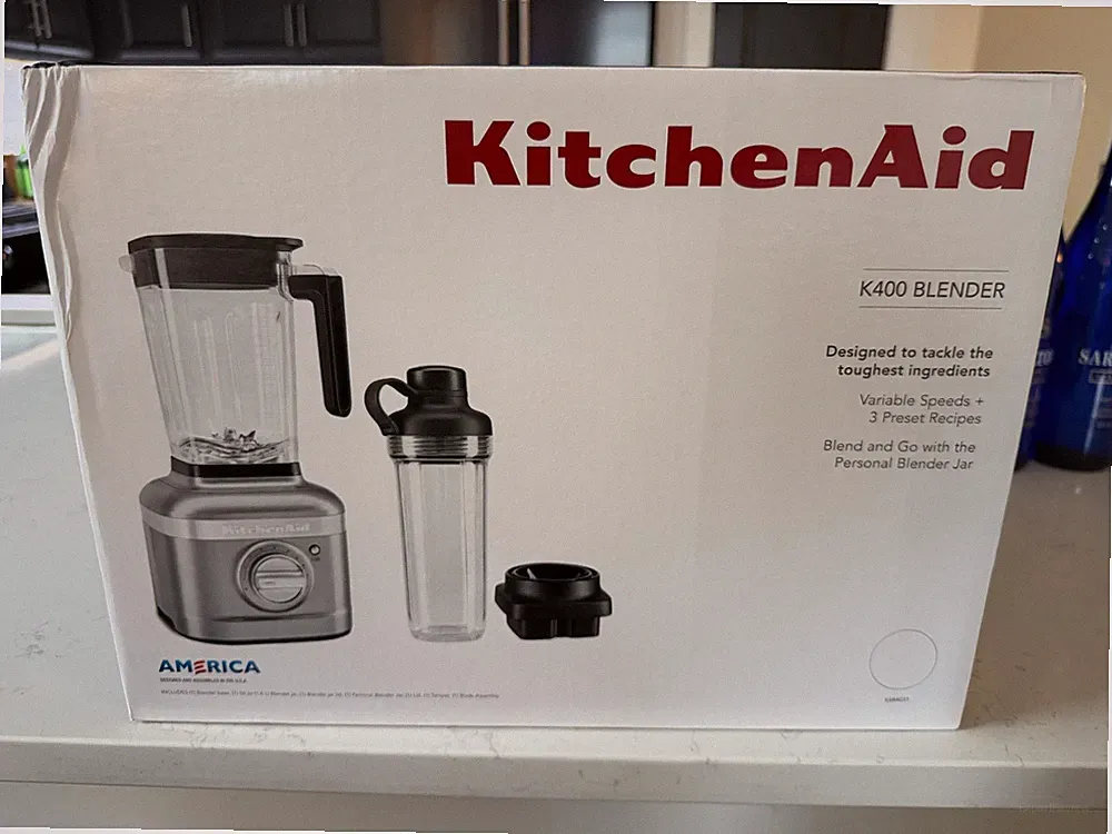 KitchenAid K400 Variable Speed Blender Contour Silver 56 oz NEW Sealed in Box
