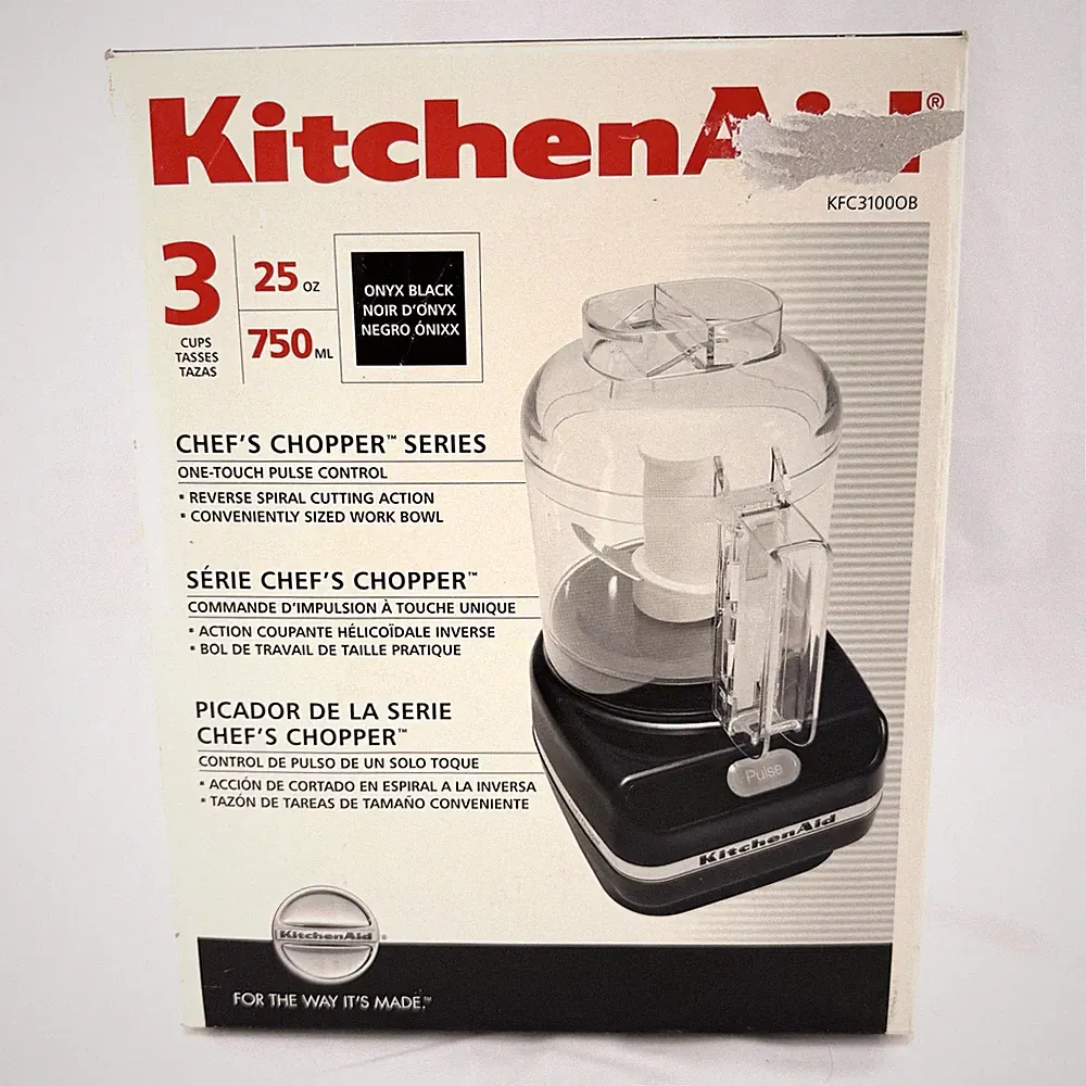 KitchenAid KFC31000 3 Cup MINI Food Chopper Processor Onyx Black Tested Works