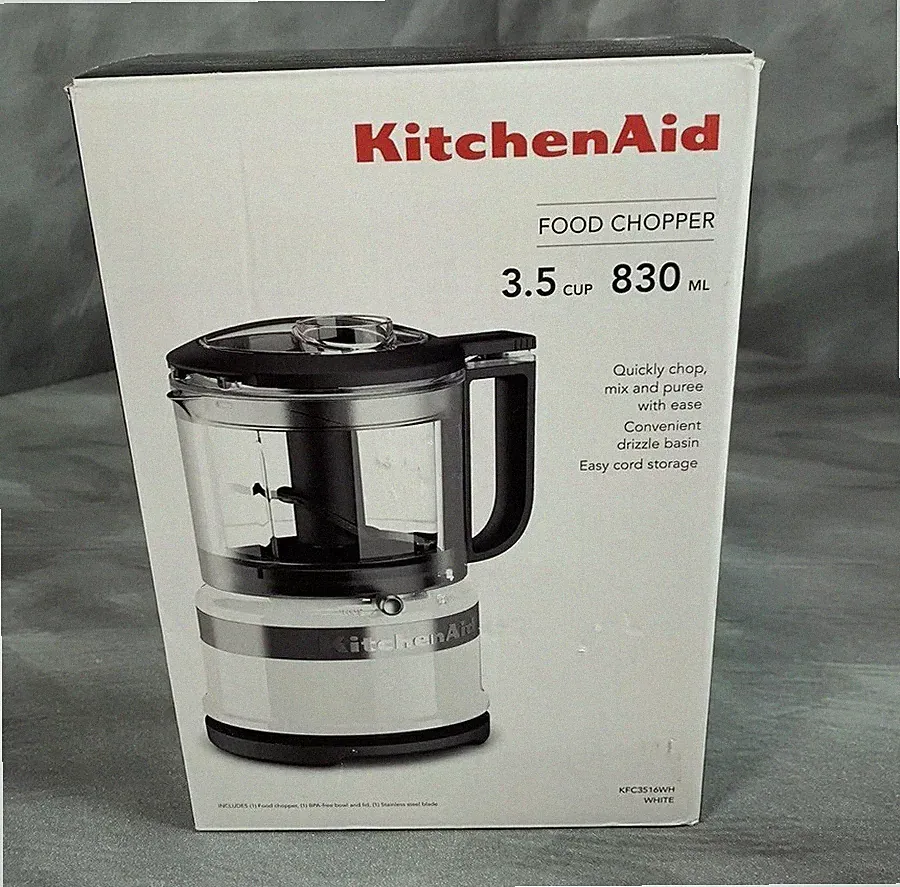 KitchenAid KFC3516 3.5 Cup Mini Food Processor, Empire Red Tested