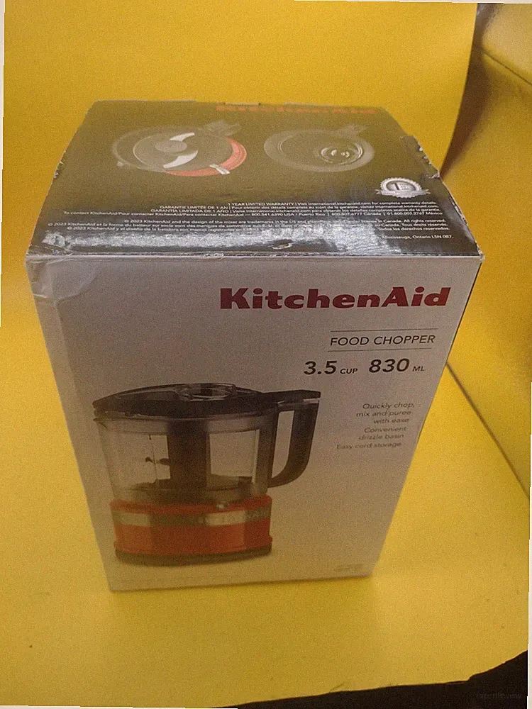 KitchenAid KFC3516ER 3.5 Cup Mini Food Processor, Empire Red New Open Box