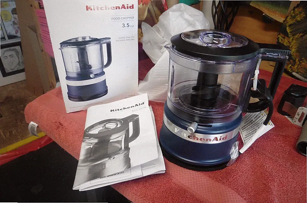KitchenAid KFC3516IB 3.5 Cup Food Chopper Kitchen Aid Blue