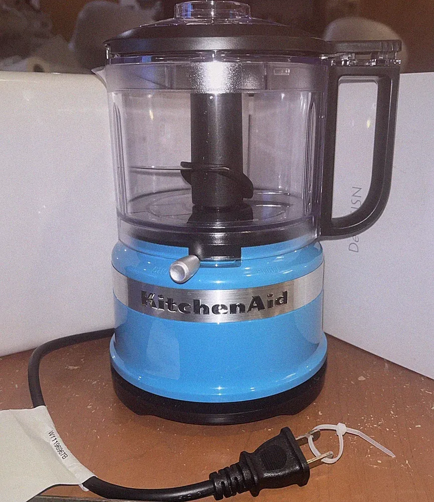 KitchenAid KFC3516QCL 3.5 Cup Mini Food Processor, Crystal Blue, NWOB