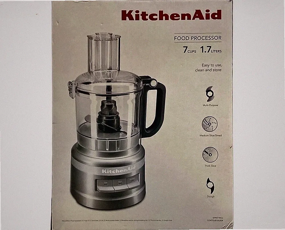 KitchenAid KFP0710CU Food Processor 7 Cup Contour Silver Multipurpose