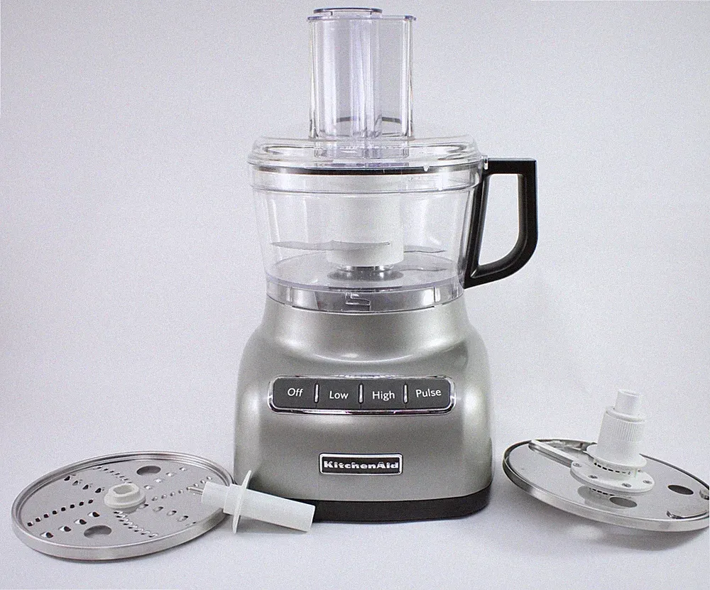 KitchenAid KFP0711CU 7-Cup Food Processor Silver w/ Extra Blade Refurnished