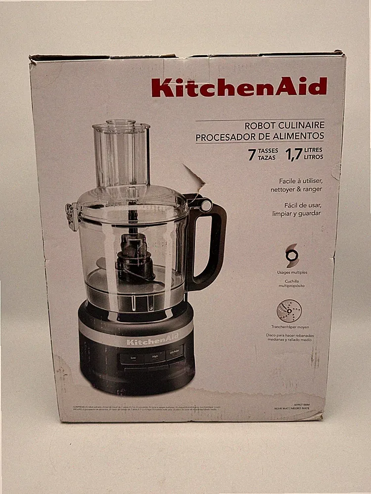 KitchenAid KFP0718BM 7 Cup Food Processor - Black Matte