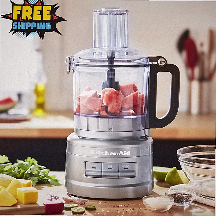 KitchenAid KFP0718CU 7 Cup Food Processor 3 Speed Chopper Slicer Shredder
