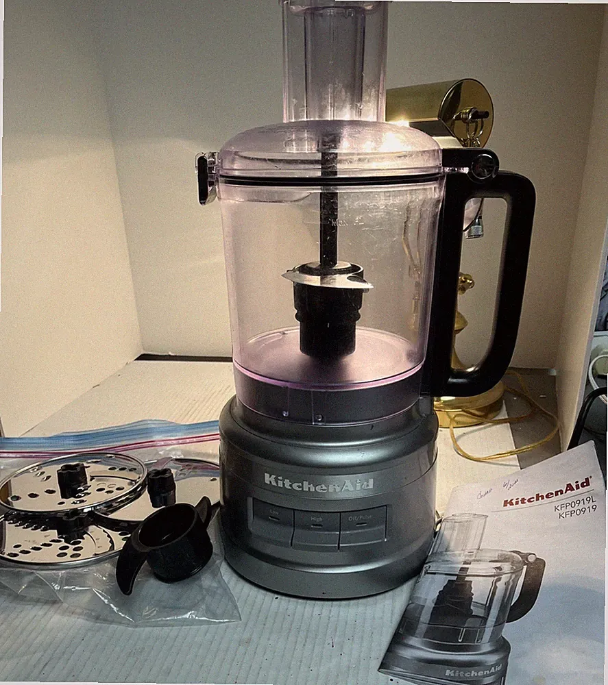 KitchenAid KFP0919 9Cup Food Processor 3disc/2bladesManual ContourSILVER WORKS