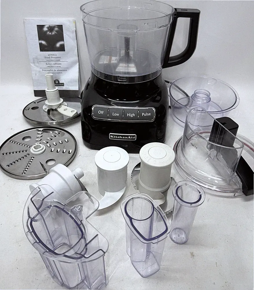 KitchenAid KFP0922OB Onyx Black 9-cup Food Processor, Complete set, Good Working