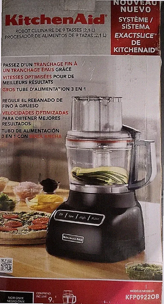 KitchenAid KFP0922WH 9-Cup Food Processor White Blanco