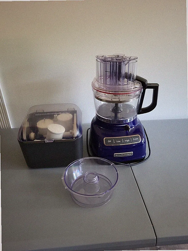 KitchenAid KFP0930BU 9 Cup Food Processor With Accessories Blade Kit-Cobalt Blue