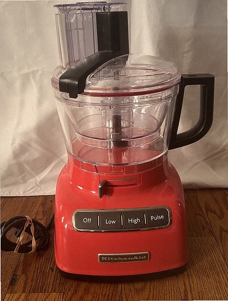 KitchenAid KFP0930WM 9 Cup Food Processor Empire Red Wide Feed No Blades