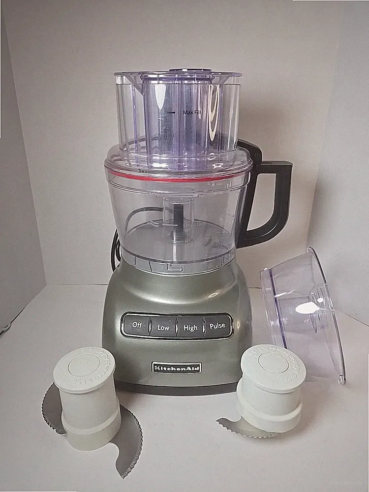 KitchenAid KFP1133CU 11-Cup Food Processor - Silver Tested Works Great