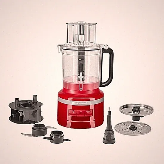KitchenAid KFP1318ER 13-Cup Food Processor with Work Bowl Red
