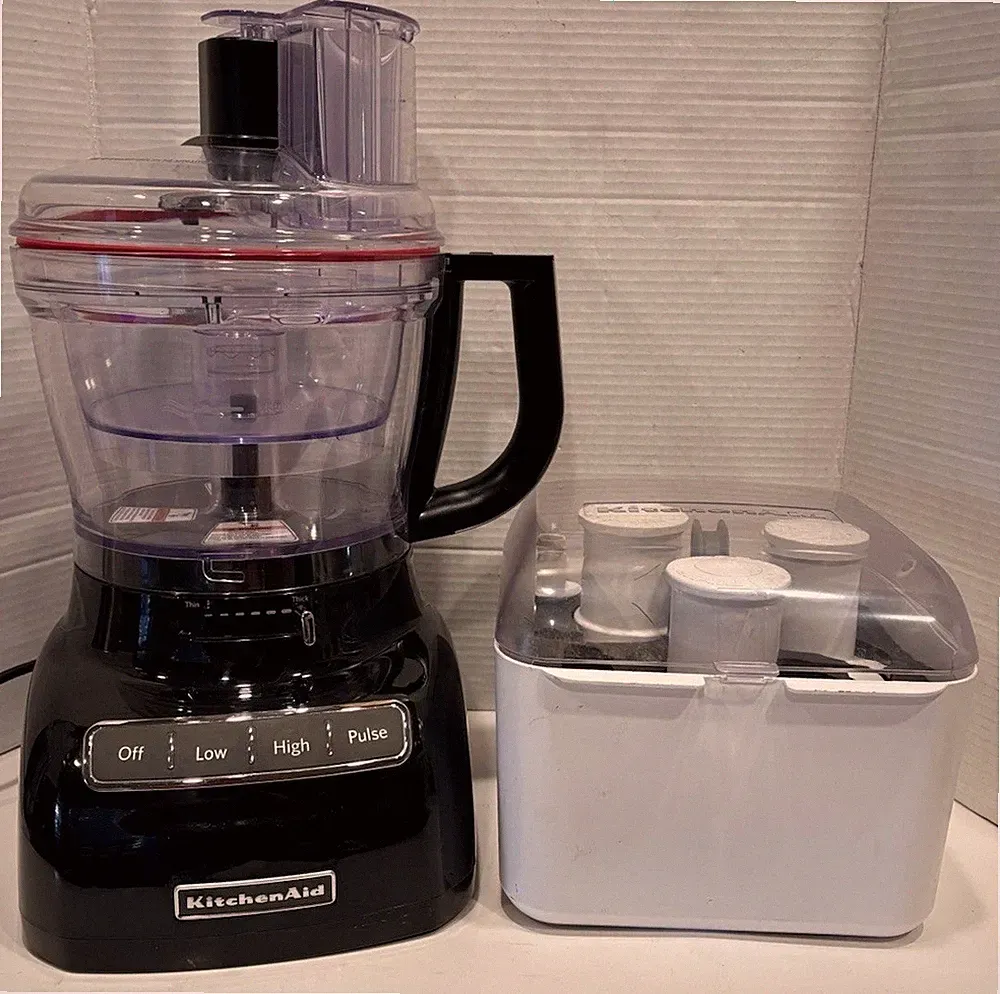KitchenAid KFP13330B0 Full-Size Food Processor Black Electric w/ Accessories