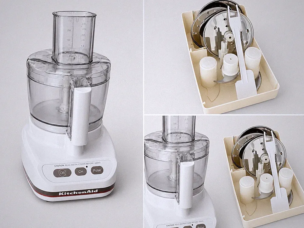 Kitchenaid KFP600 WH 11 Cup Food Processer w/ Accessories Toolbox Blades White