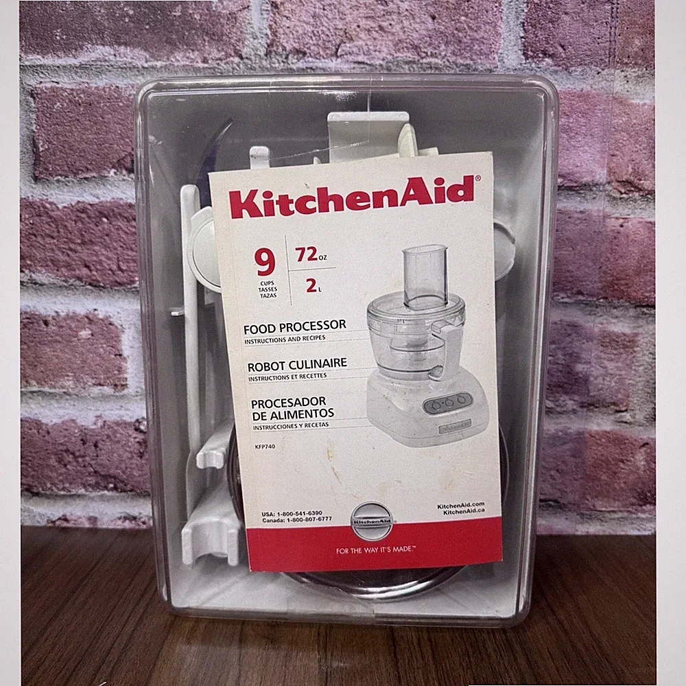KitchenAid KFP740 9-Cup Food Processor Disc Attachment Set, Silver/White