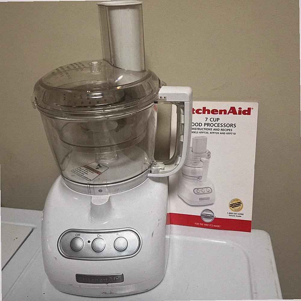 KitchenAid KFP740 WH1 Food Processor 9-Cup w/ Bowl, Blades, Manual FAST SHIPPING