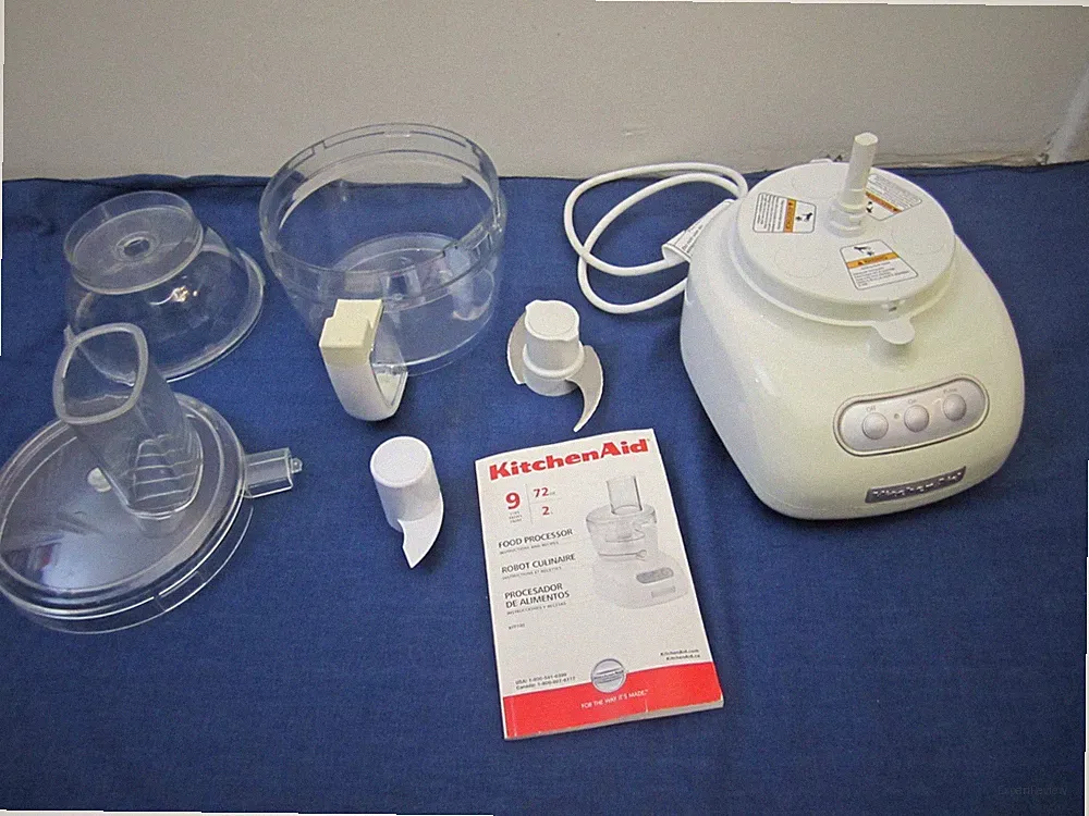 KitchenAid KFP740 WH1 Food Processor 9-Cup w/ Bowl, Blades, Manual FAST SHIPPING