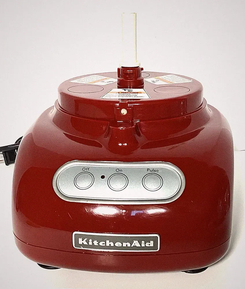 KitchenAid KFP740QGC3 Food Processor Base Red Tested Excellent Condition