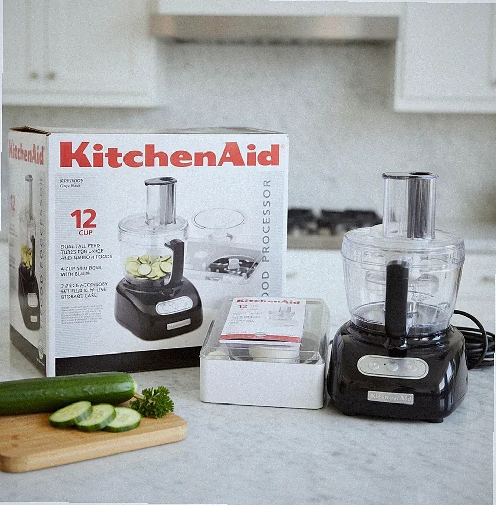KitchenAid KFP750OB 12 Cup Food Processor Onyx Black w Accessories NIB Local PU