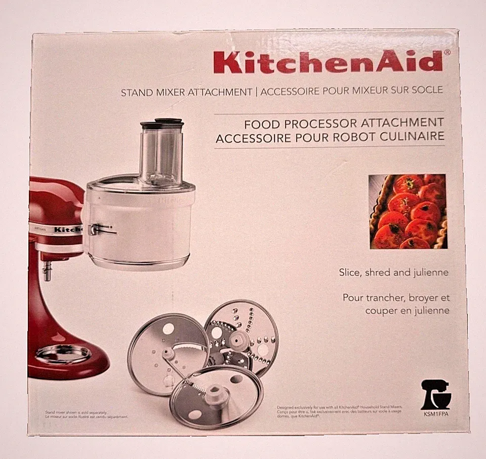 KitchenAid KSM1FPA Food Processor Attachment ExactSlice Stand Mixer - New In Box