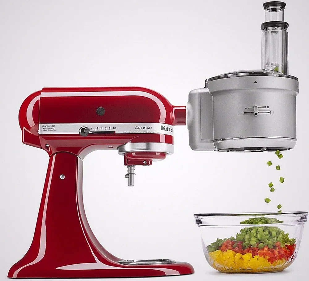 KitchenAid KSM2FPA Food Processor Attachment, Dicing Kit, Silver