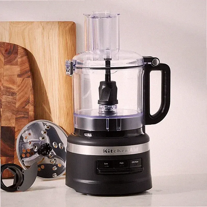 KitchenAid Matte Black 7-Cup Food Processor, New