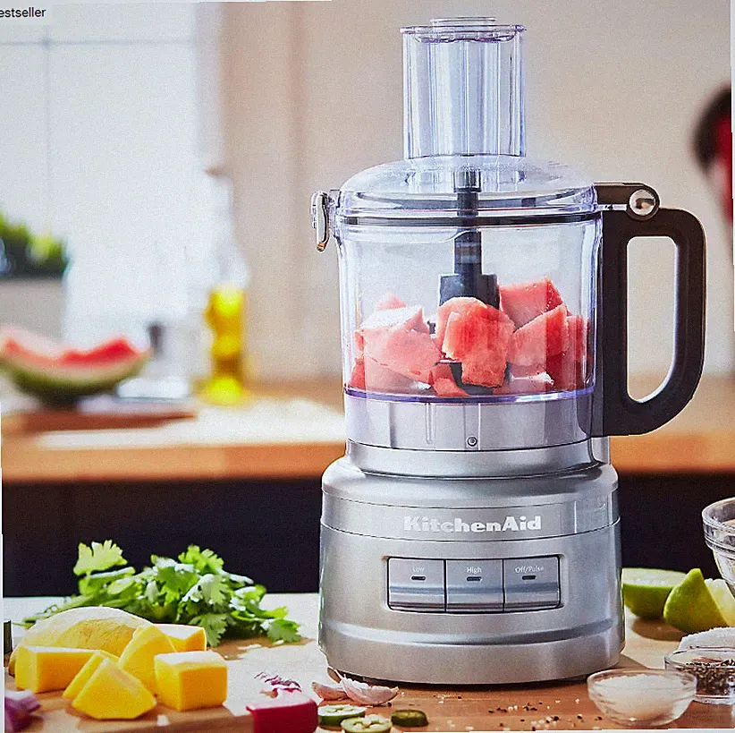 KitchenAid ® Matte Black 7-Cup Food Processor - Silver
