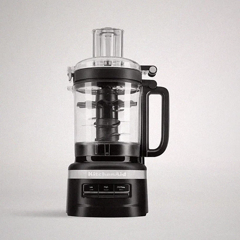 KitchenAid Matte Black 9-Cup Food Processor, Matte Black Color New