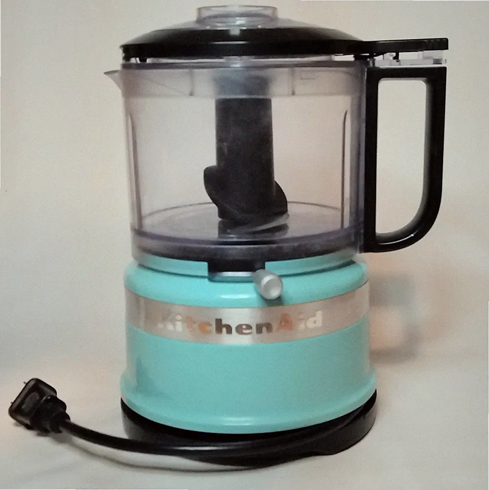 KitchenAid Mini 3.5 Cup Food Chopper/Processor, 2 Speed-Chop, Mix, Puree Aqua ￼