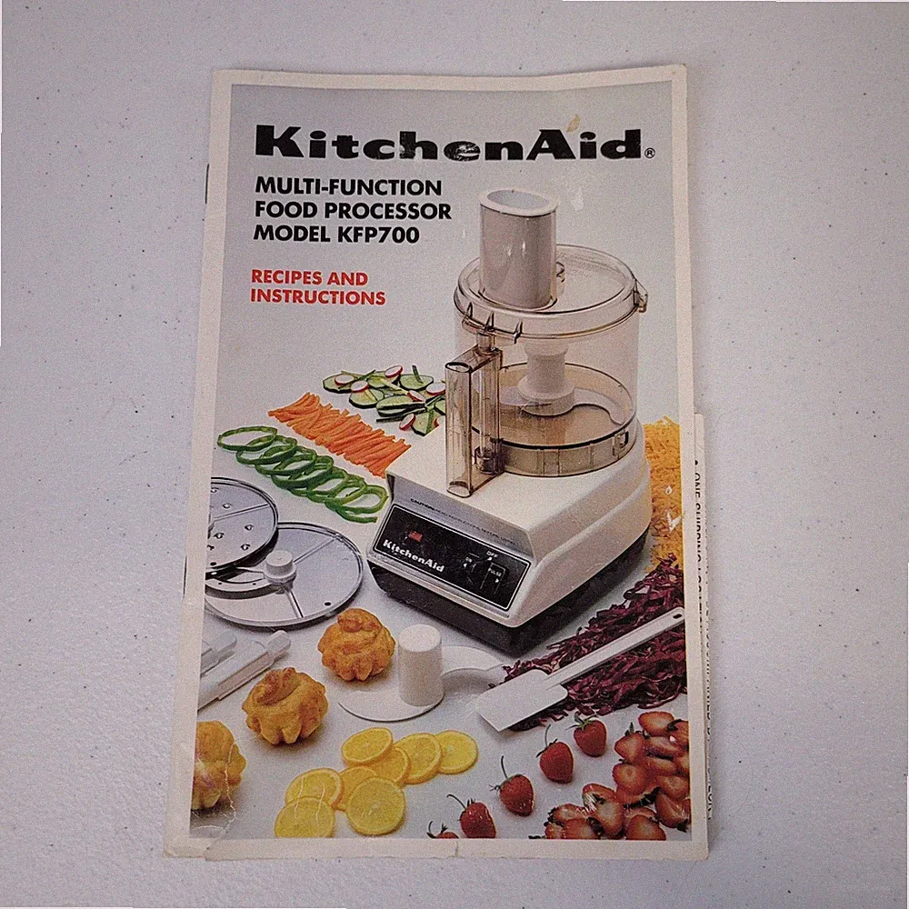 KitchenAid Multi Function Food Processor Model KFP700 Recipes Instruction Manual