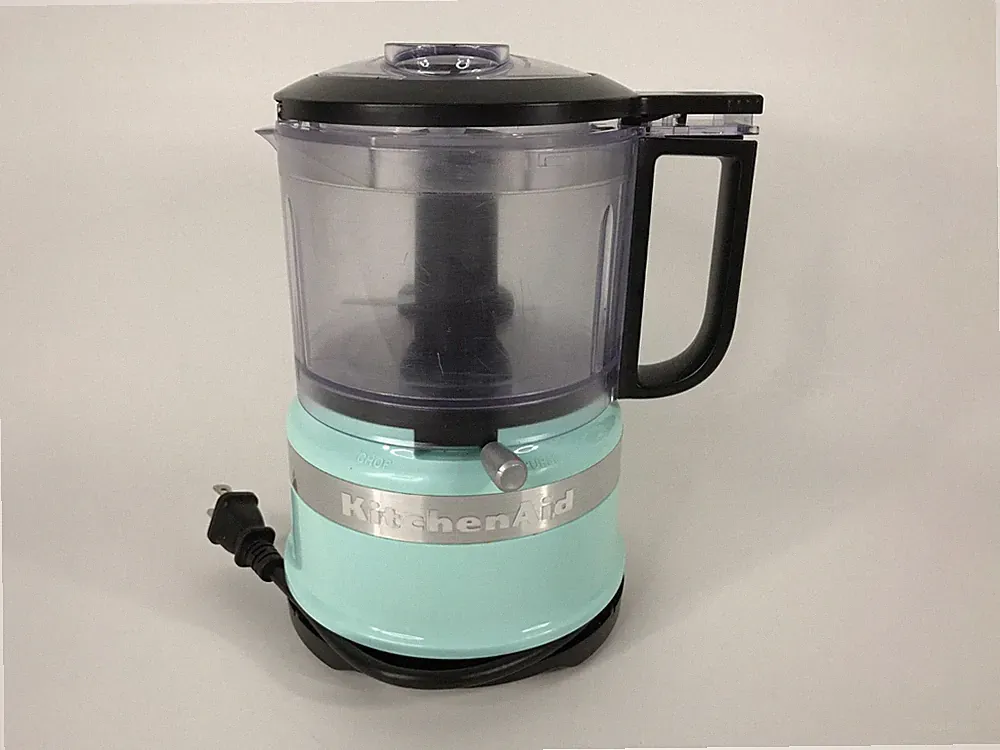 KitchenAid RKFC3516AQ 3.5 Cup Mini Food Processor - Aqua Sky Blue USED