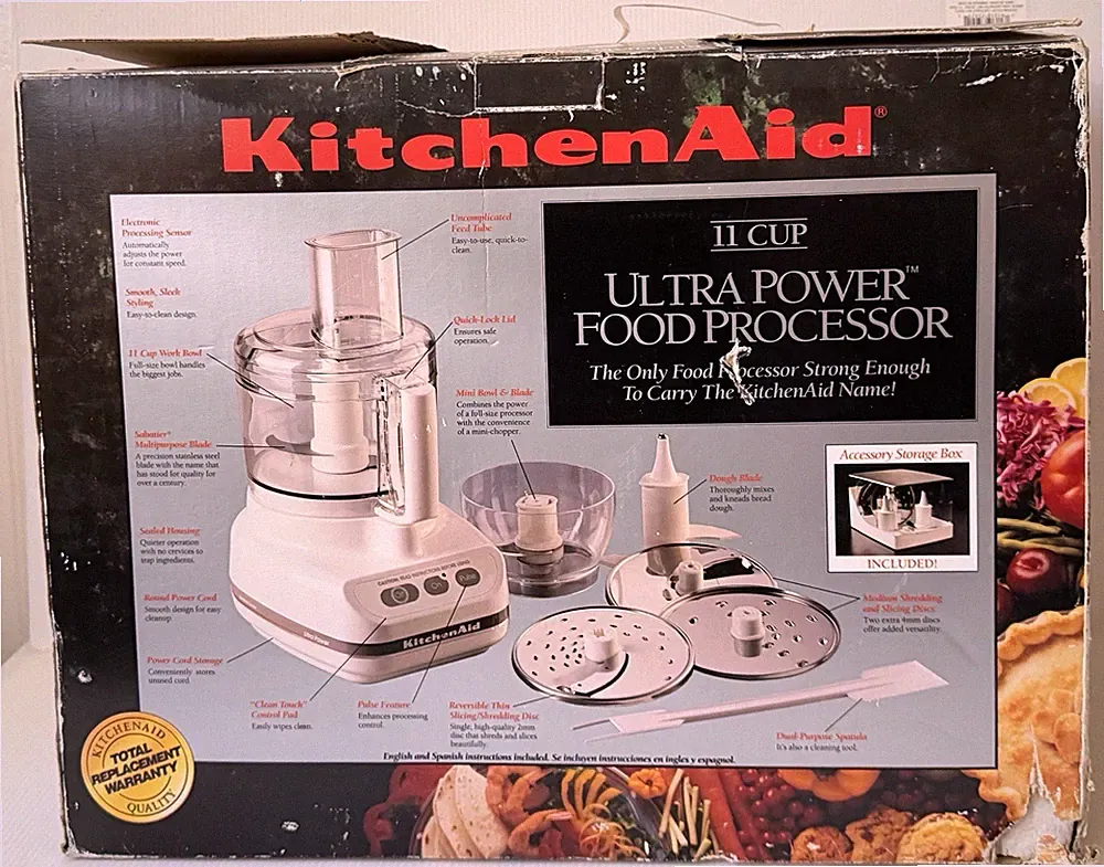 KitchenAid Ultra Power 11 Cup Food Processor KFP600 Attachments
