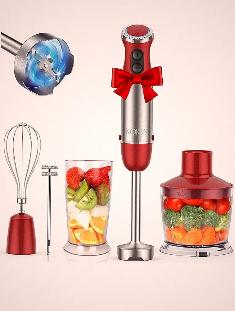 KOIOS 5-in-1 Hand Immersion Blender, 1000W 12 Speed Handheld Blender Stick