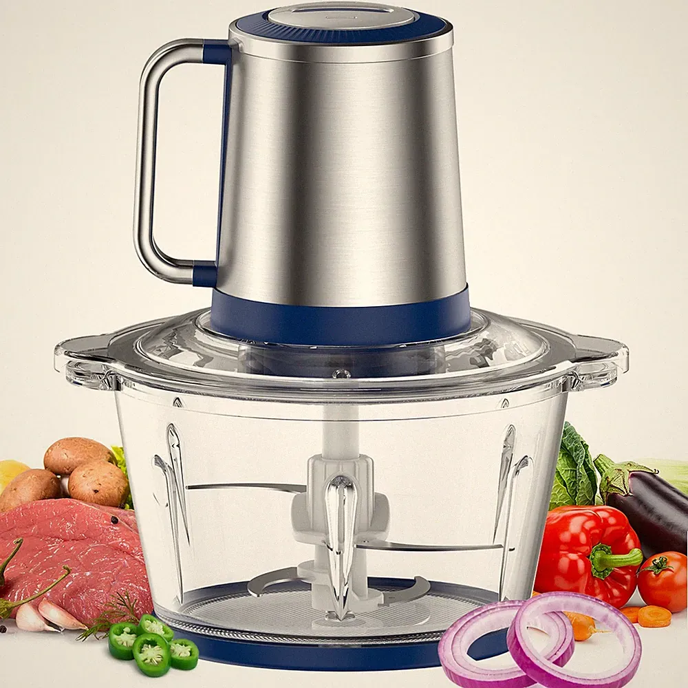KOIOS Electric Food Chopper Processor Meat Grinder Mixer Glass Clear Bowl 1Blade