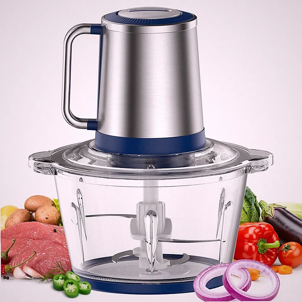 KOIOS Electric Food Processors Chopper w/8 Cup Glass Bowl Stainless Steel Blade