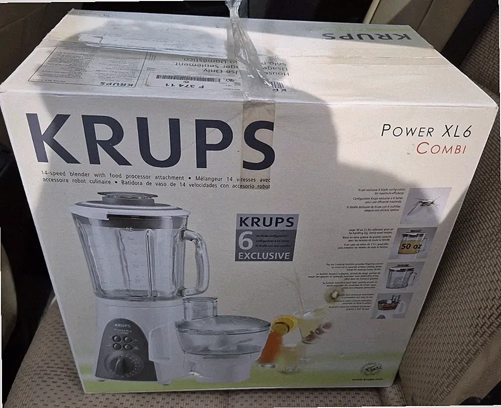 Krups Power XL6 Combi 14 Speed Blender w/Food Processor Attachment New Sealed
