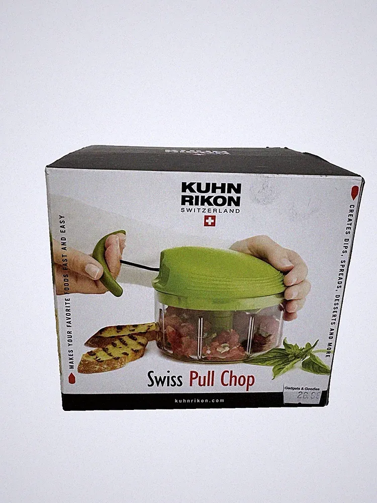 Kuhn Rikon Pull Chop 2-Cup Chopper Food Processor with Cord Mechanism, Green
