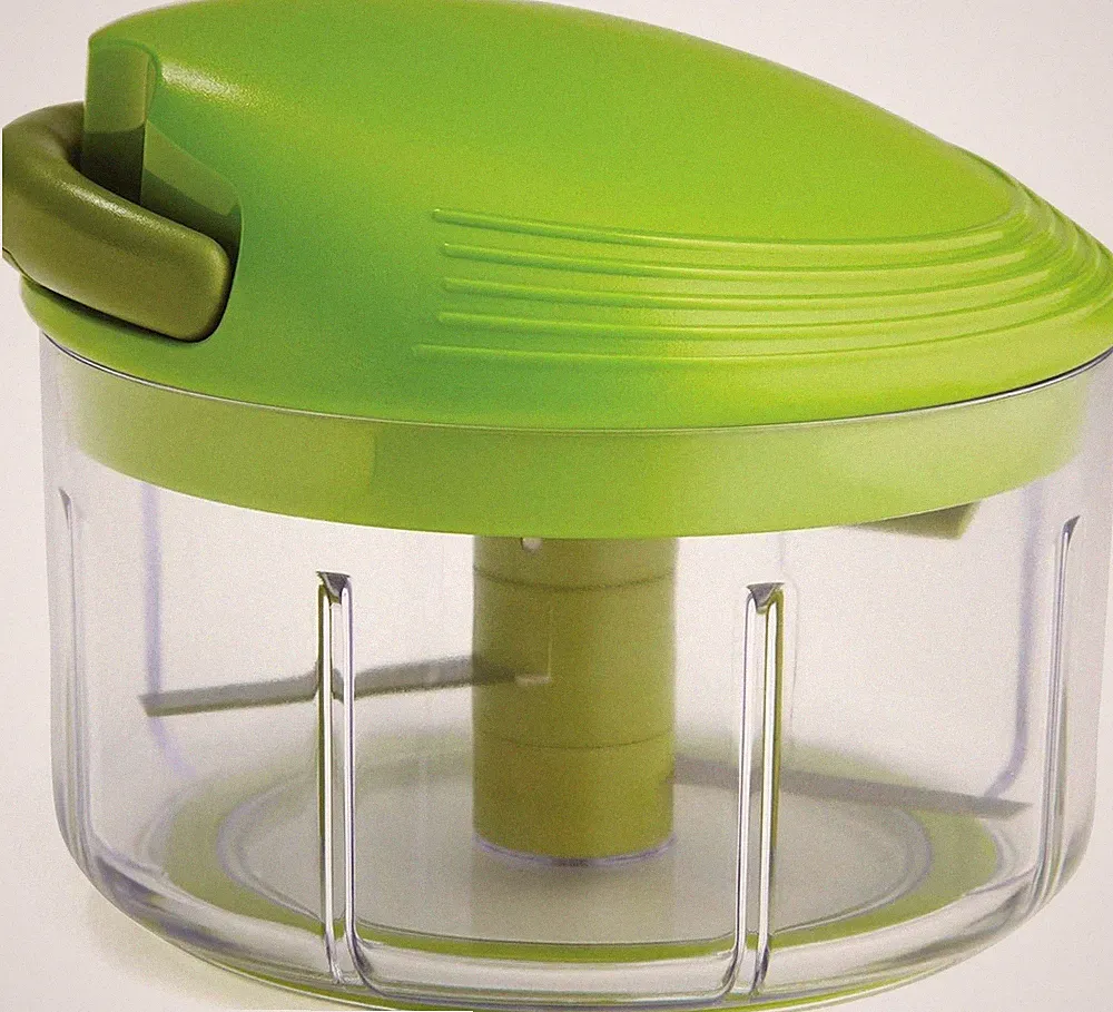 Kuhn Rikon Pull Chop Chopper/Manual Food Processor with 2-Cup, Green, Green